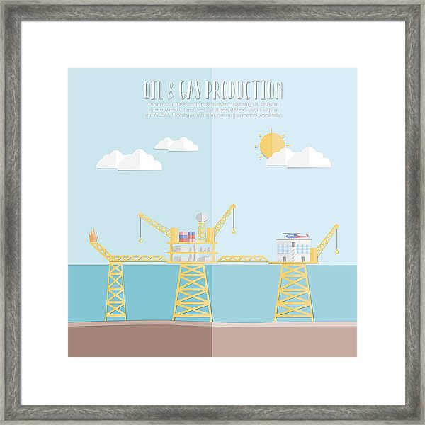 600x600 Oil Industry Concept With Oil And Gas Production Platform, Living