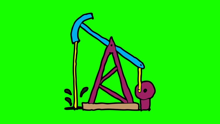 852x480 Oil Refinery Sketch Stock Video Footage