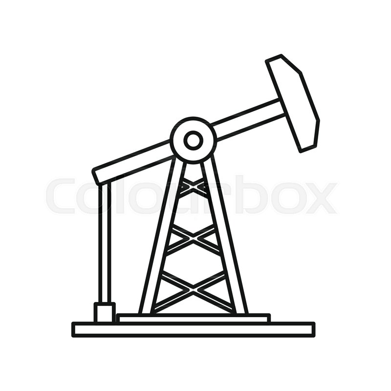 800x800 Oil Refinery Icon Black Outline Stock Vector Colourbox