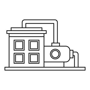 300x300 Oil Refinery Plant Icon Outline Illustration Of Oil Refinery