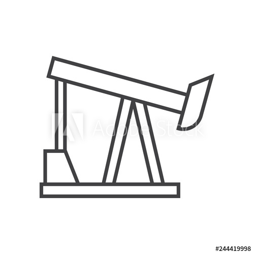 500x500 Oil Pump Outline Icon Vector Design Illustration