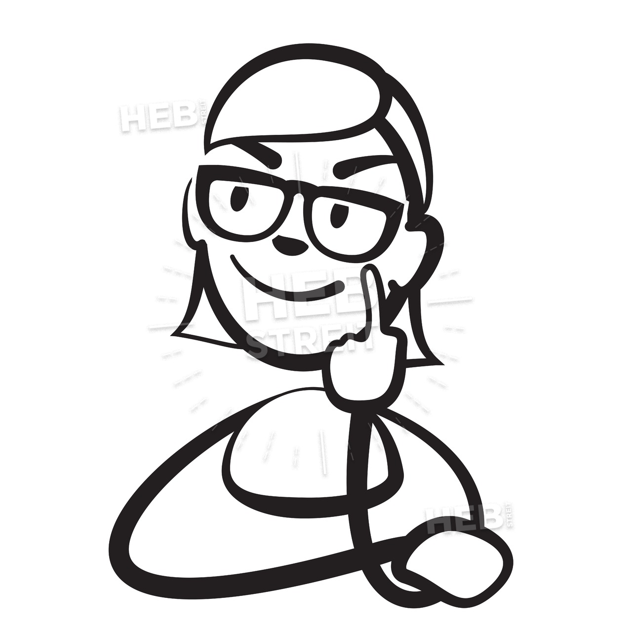 1280x1280 Stick Figure Woman Reflection Portrait Hebstreits Sketches