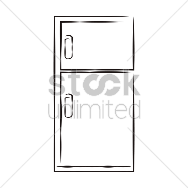 600x600 Refrigerator Vector Image