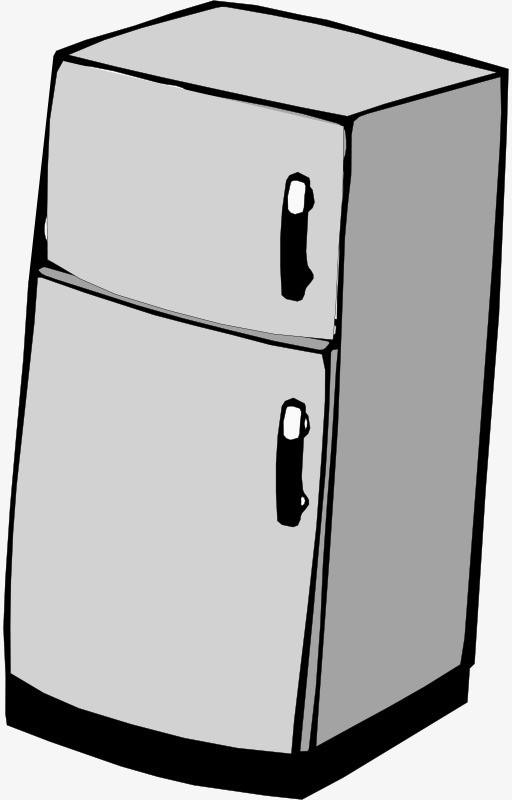 512x800 Cartoon Refrigerator Holding A Sign Clipart
