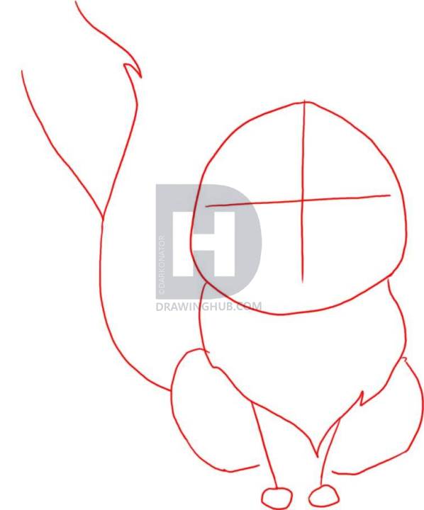 598x720 How To Draw Kirara From Inuyasha, Step