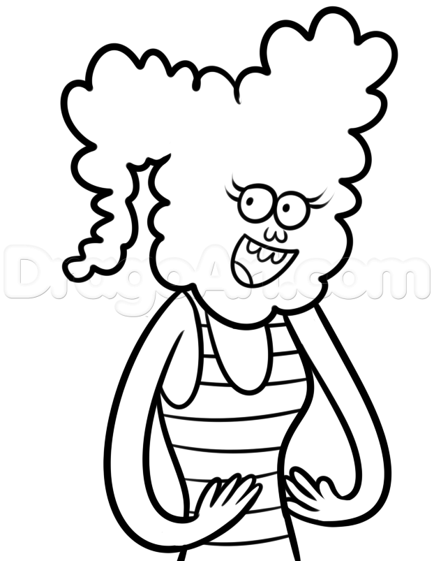 622x803 How To Draw Cj From Regular Show, Step