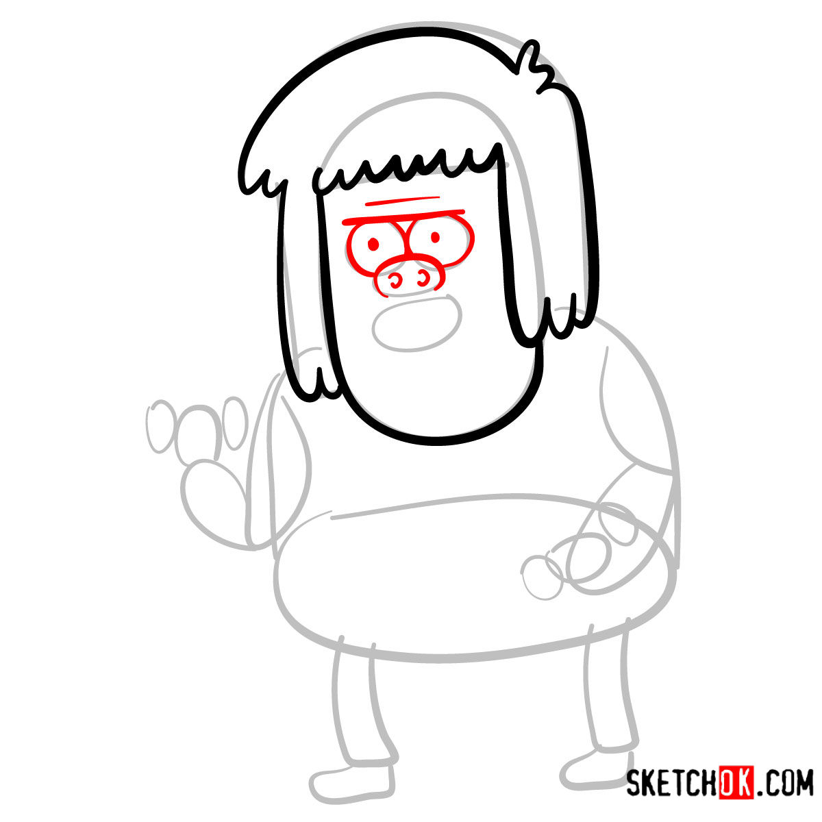 1200x1200 How To Draw Muscle Man Regular Show