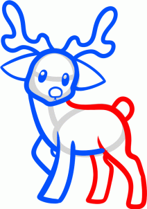 212x302 How To Draw How To Draw A Reindeer For Kids