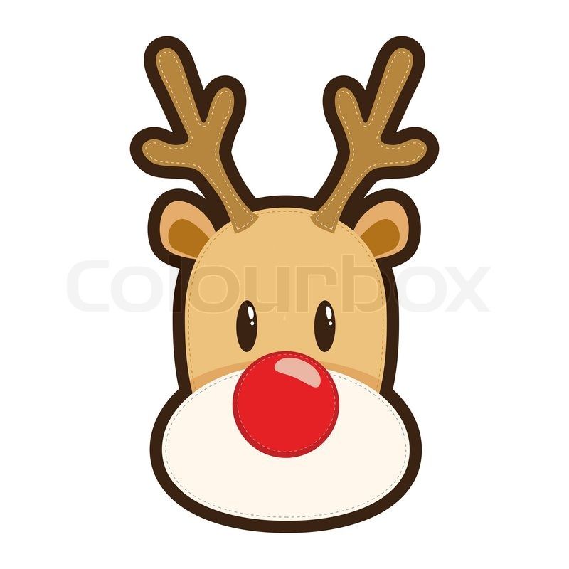 800x800 rudolph the red nosed reindeer face drawing reindeer face