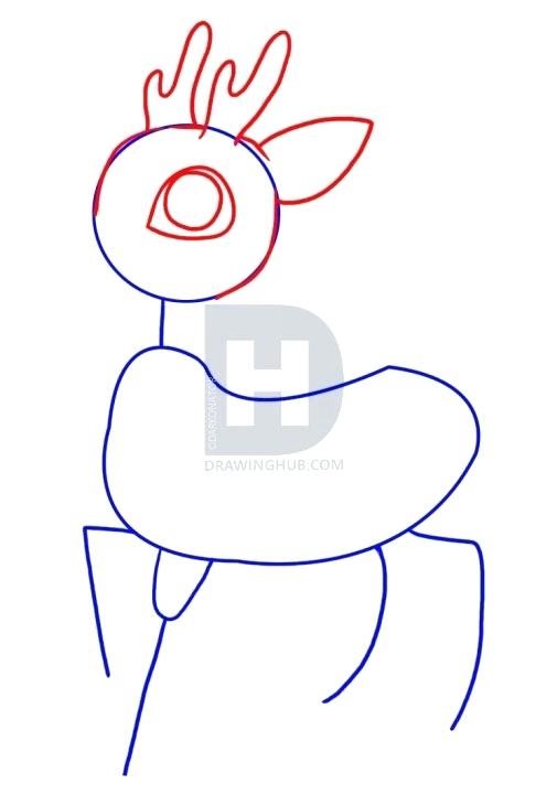 505x720 Rudolph The Red Nosed Reindeer Drawing