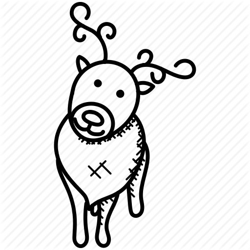 512x512 raindeer drawing cartoon transparent png clipart free download