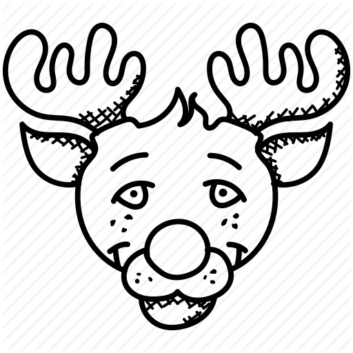 512x512 Animal Face, Cartoon Reindeer Head, Deer Head, Reindeer Face