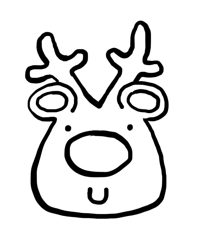 698x784 How To Draw A Christmas Reindeer Face In Ten Simple Steps A Step