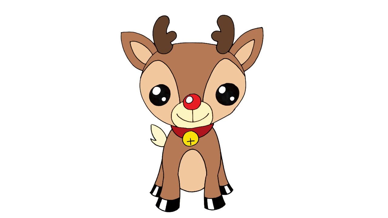 1280x720 Huge Collection Of 'easy Reindeer Drawing' Download More Than