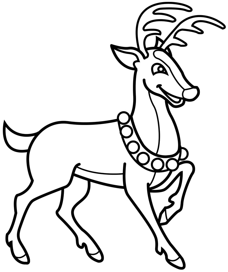 736x877 Reindeer Lineart Christmas For Free Download
