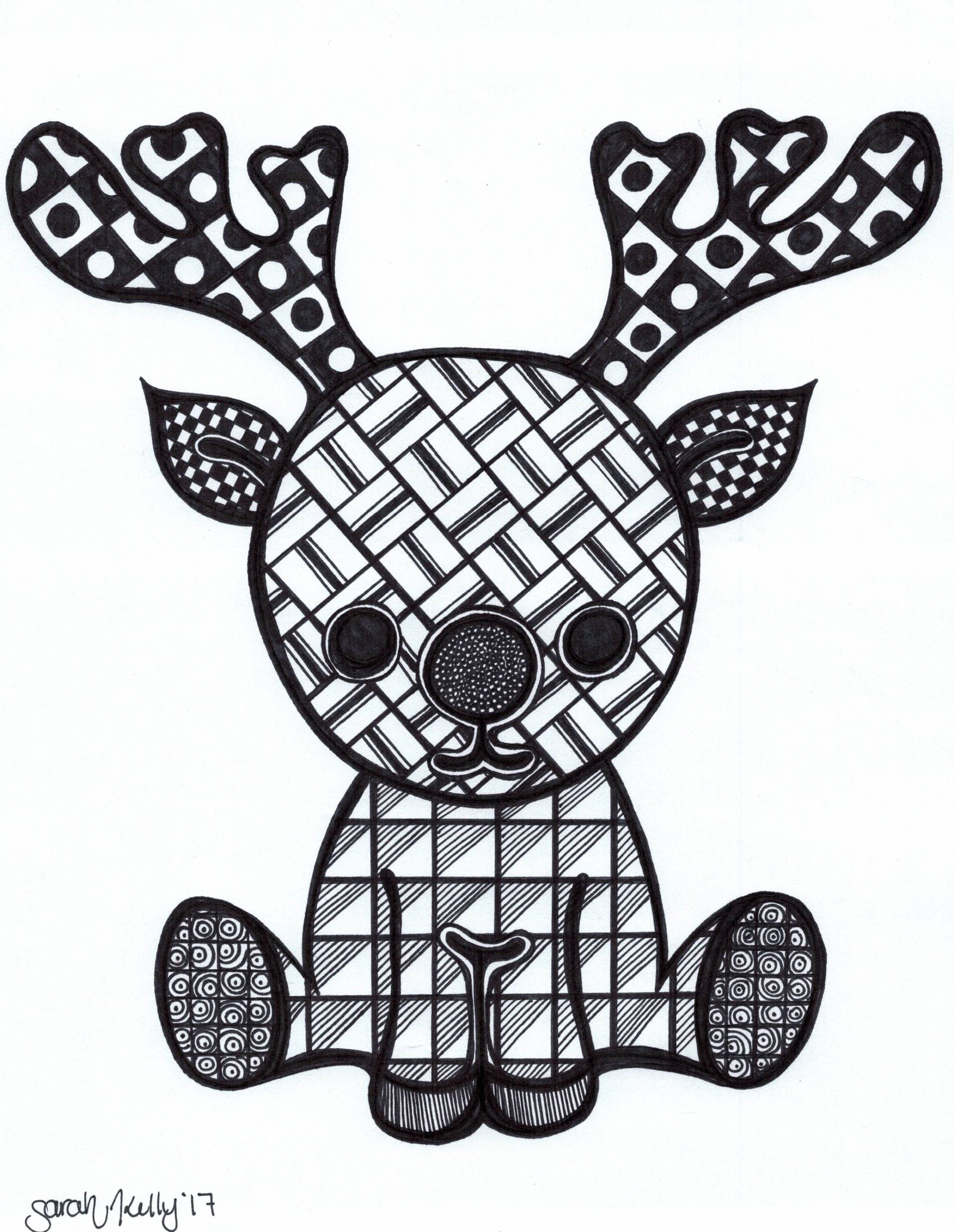 2323x3000 reindeer drawings drawing inkimagined