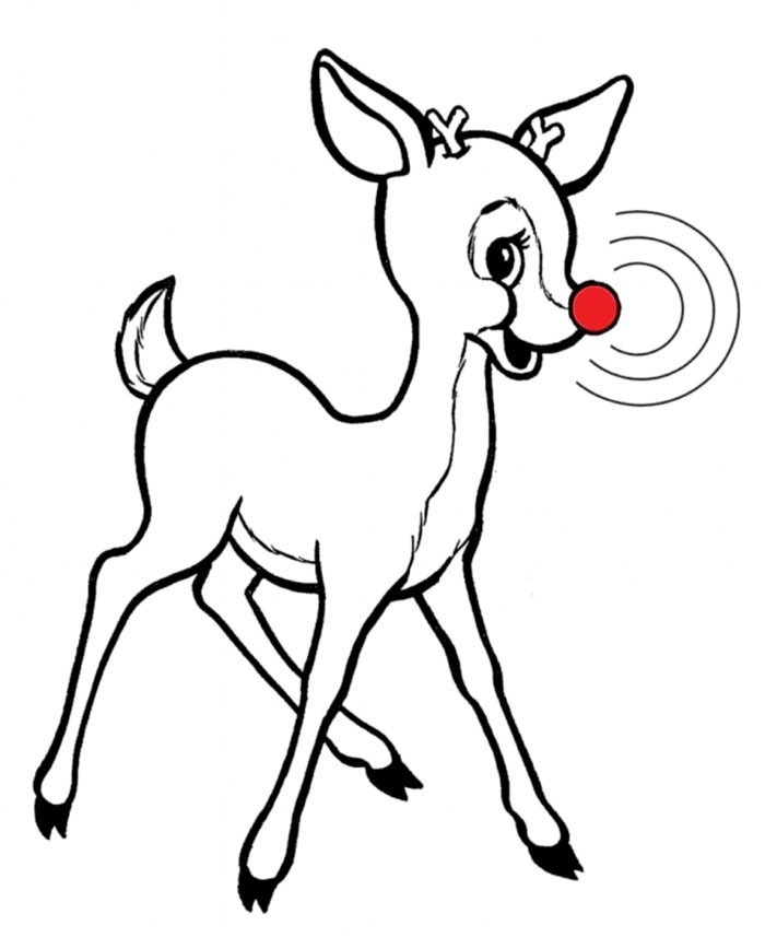700x857 rudolph the red nosed reindeer drawing rudolph s signature red