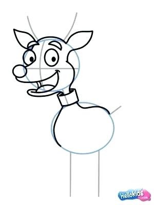 300x400 Steps To Draw A Reindeer Elk Drawing Steps To Draw Reindeer