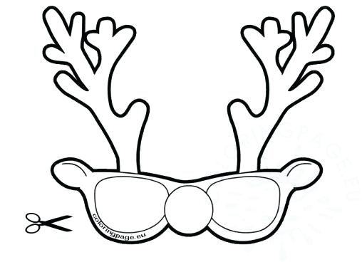508x368 Reindeer Sunglasses Template Coloring