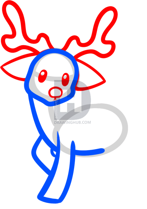 506x720 How To Draw A Reindeer For Kids, Step