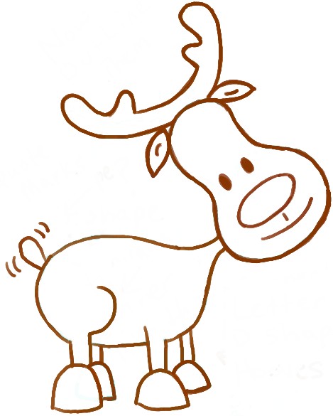 469x585 Like Reindeer Face Drawing