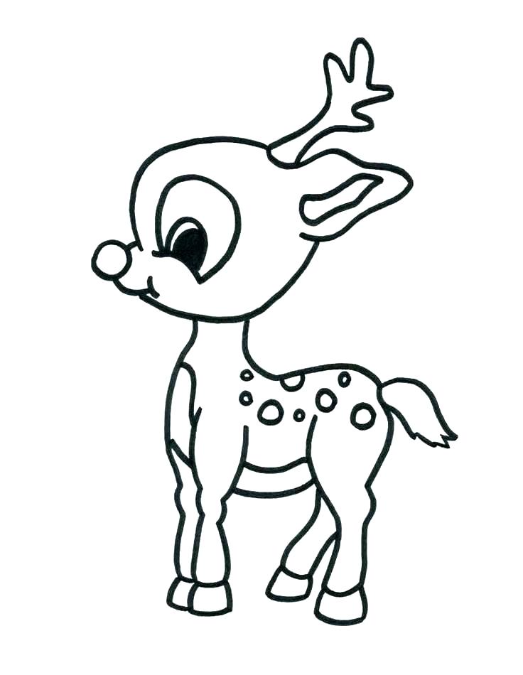 736x950 Reindeer Adult Coloring Pages With Reindeer Coloring
