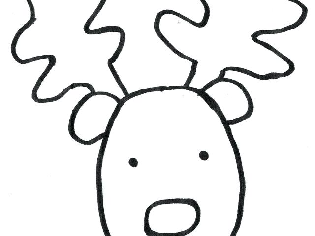 640x480 Reindeer Face Coloring