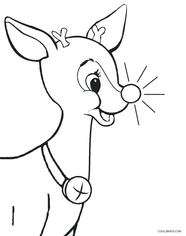 629x800 Reindeer Face Coloring Pages Drawing