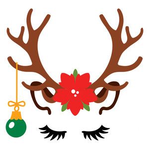 300x300 Reindeer Face Vinyl Reindeer Face, Christmas Drawing