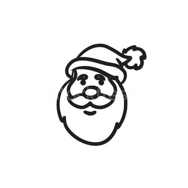 600x600 Sketch Of Santa Claus How To Draw Santa Claus Easy