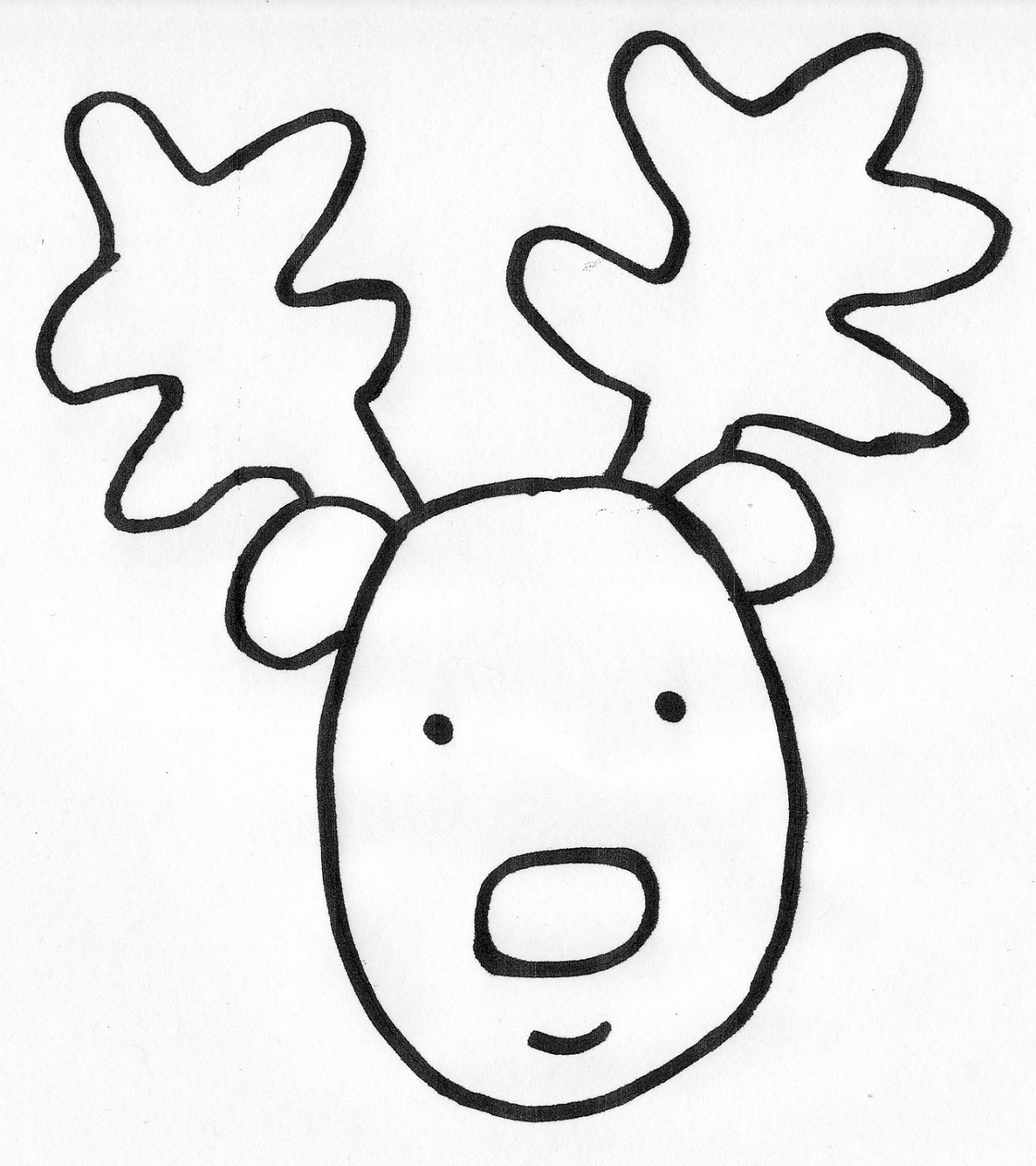 Reindeer Face Drawing | Free download on ClipArtMag