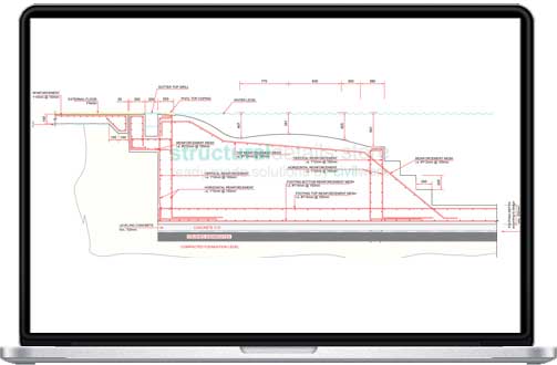 503x330 Swimming Pool Recliner Jetbed Construction Detail