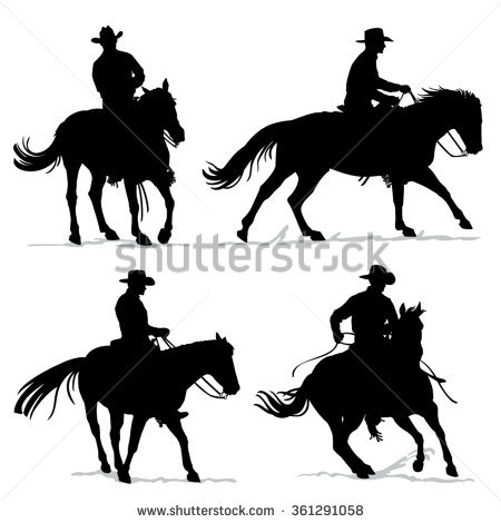 450x470 Reining Horse Silhouette Clip Art