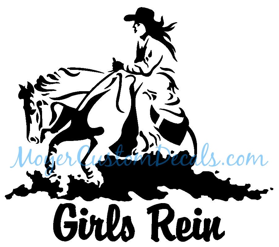 902x799 Reining Horse Sliding Stop Western Rider Vinyl Decal Sticker Etsy