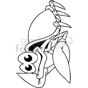 300x300 Royalty Free Cartoon Funny Crab Relaxing Clipart Images And Clip