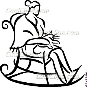 301x300 Woman Relaxing In A Rocking Vector Clip Art