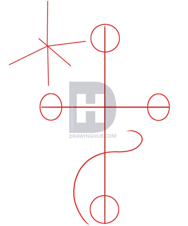 600x720 How To Draw A Religious Cross, Step