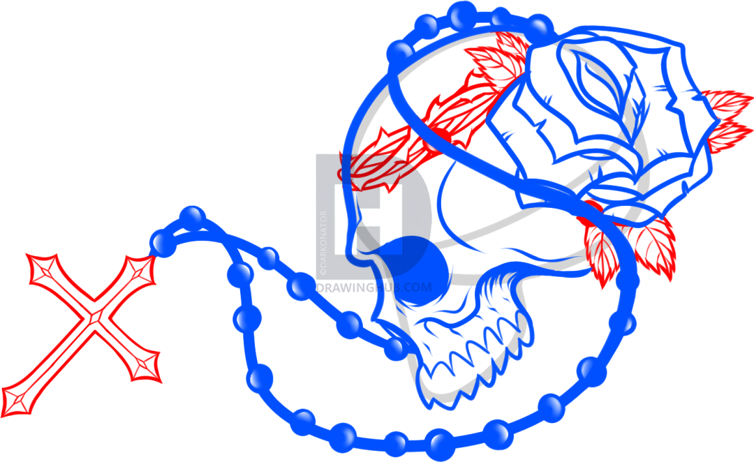 1080x662 How To Draw A Religious Tattoo, Religious Art, Step