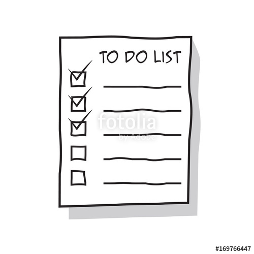 500x500 To Do List List Check Zettel Checkliste Bueroklammer To Do List