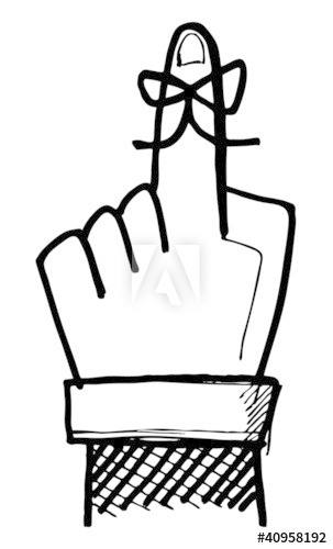 303x500 Hand Drawn Finger Reminder