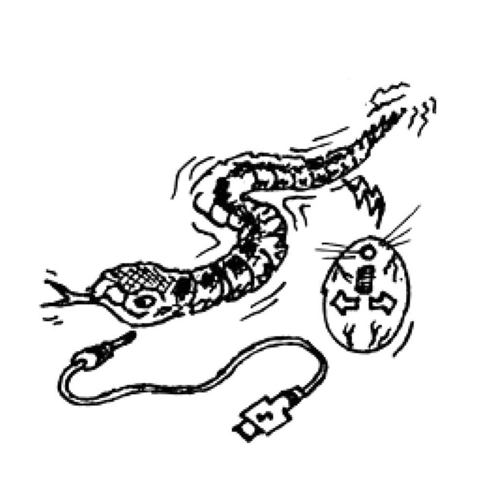 1000x1000 Rc Snake Toy Plastic Simulation Snake Infrared Remote Control Fake