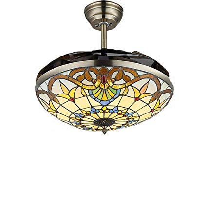 425x425 Rs Lighting Hand Drawing Colorful Brown Ceiling Fan With Remote