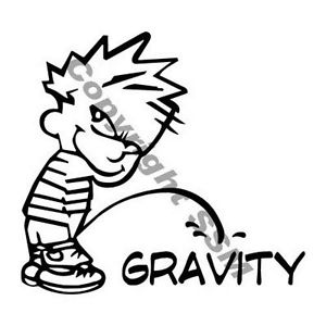 300x300 Calvin Peeing On Gravity Vinyl Decal Sticker Rc Plane Airplane
