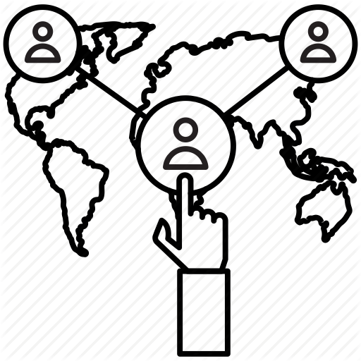 512x512 Geographically Dispersed Team, Global Business, Online Workers