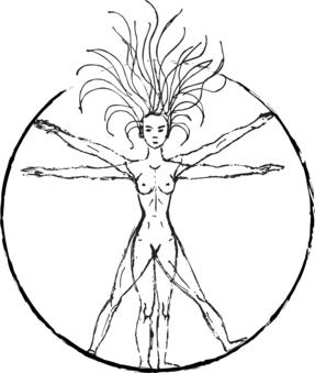 287x339 Renaissance Vitruvian Man Drawing Painting Art Cc0