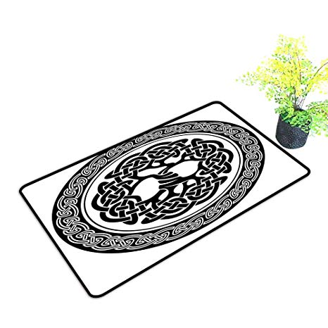 466x466 Gmnalahome Waterproof Indoor Door Mat Celtic Tree Life