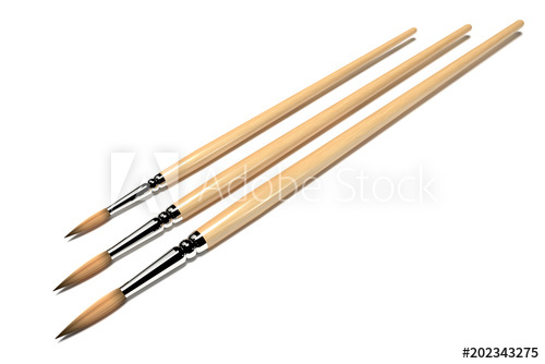 500x334 Rendering Brushes For Drawing Different Sizes On A White