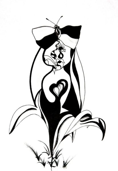 413x600 Sweet Heart Drawings Fine Art America