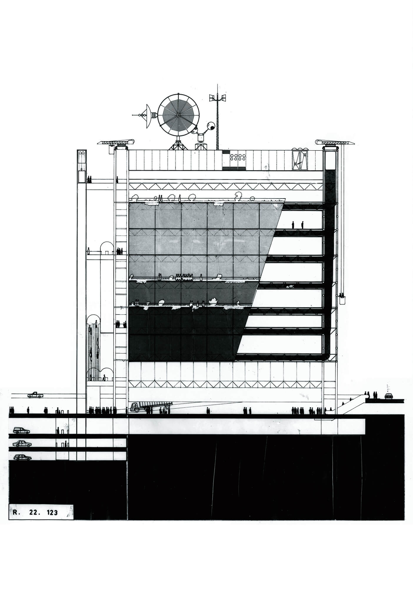 1404x2000 Centre Georges Pompidou, Richard Rogers Renzo Piano Modern