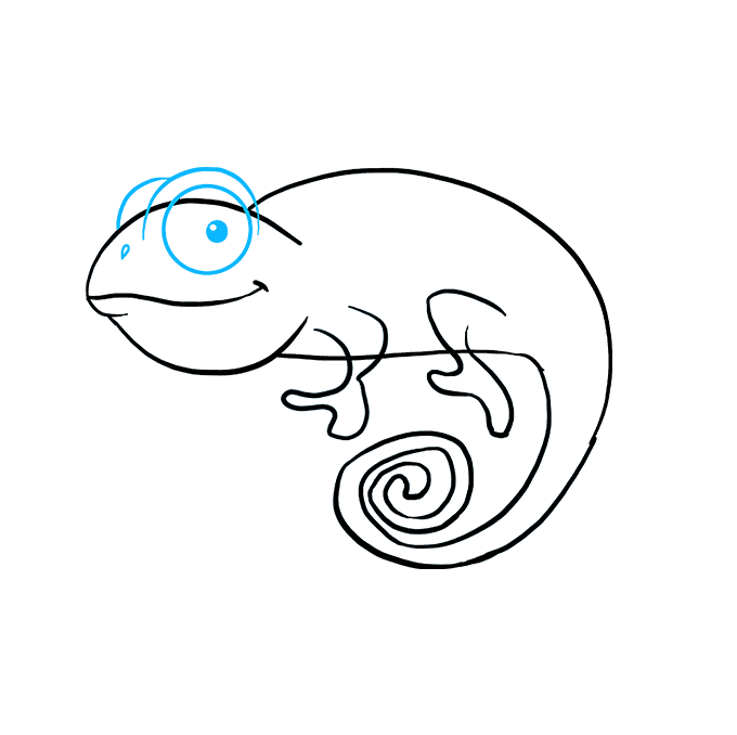680x678 How To Draw A Chameleon